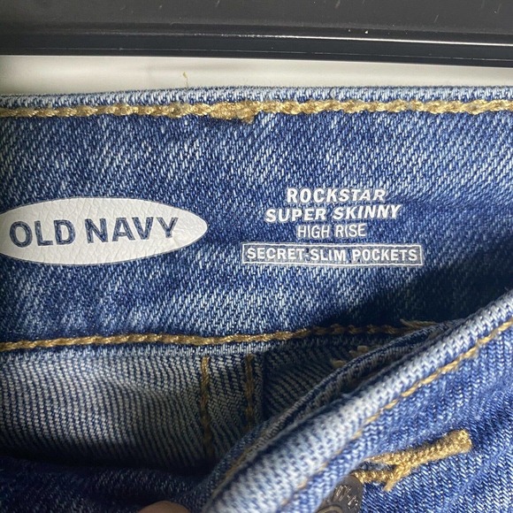 Old Navy Jeans Womens Size 8 Rockstar Super Skinny High Rise Denim Stretch - Picture 3 of 10
